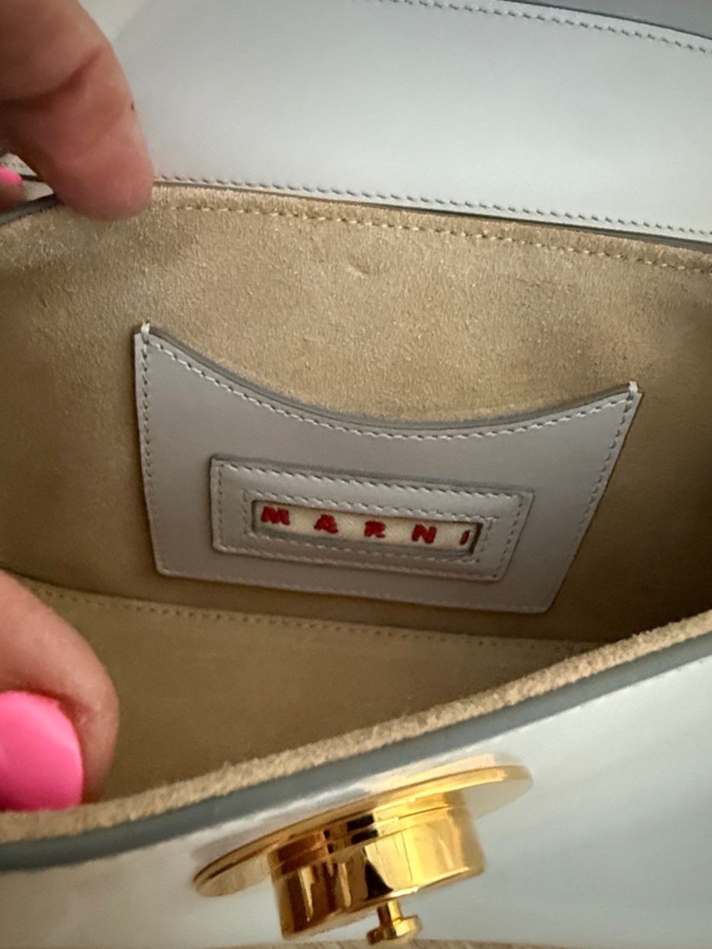 Marni Gray Leather Shoulder Bag - Picture 8 of 8